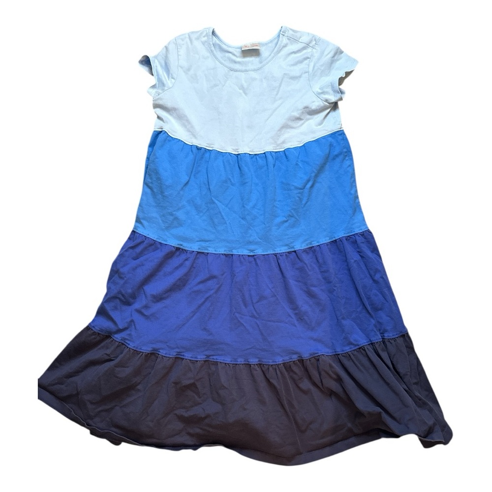 Hanna Andersson Blue Tiered Dress